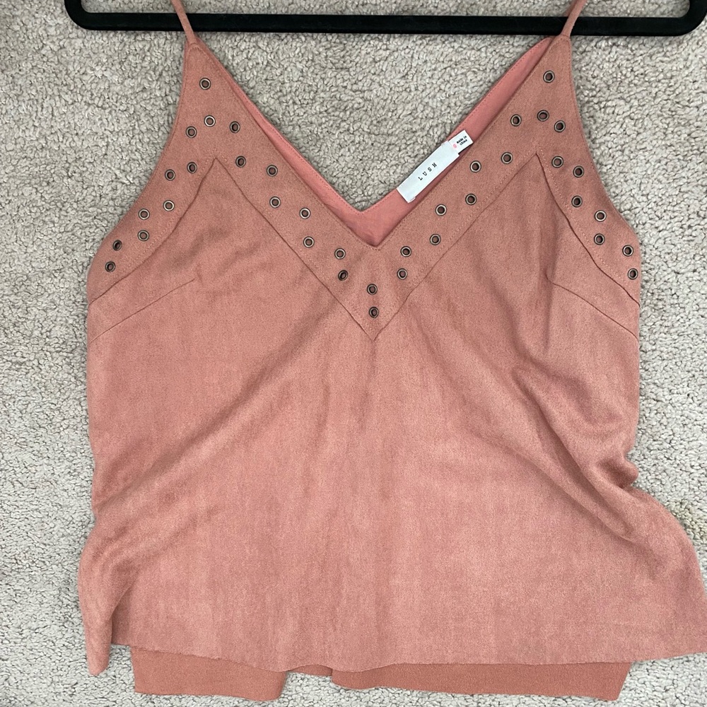 Lush suede tank top